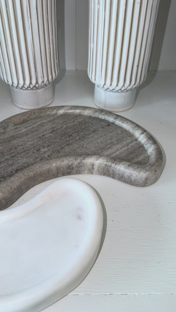 Luna Set of Marble Trays