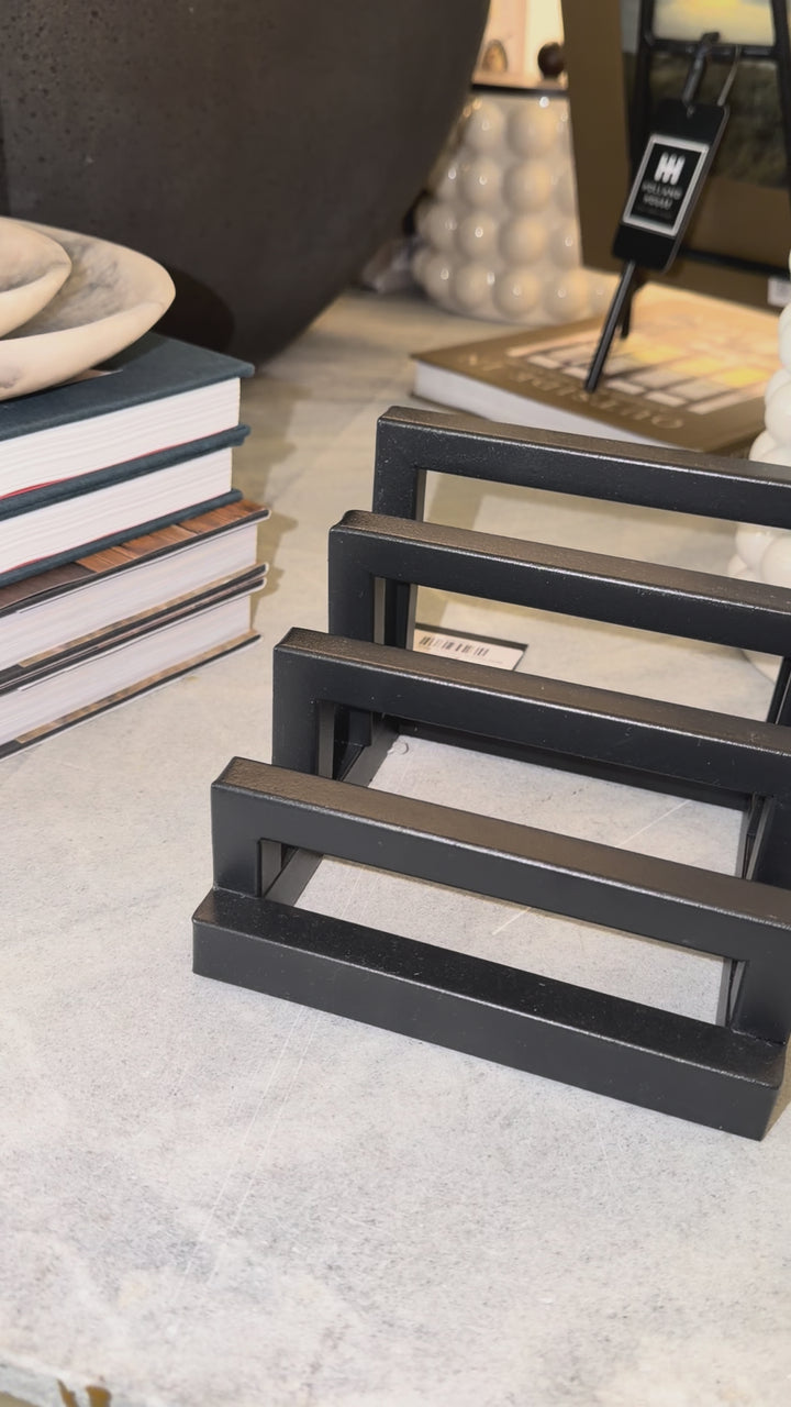 Metal Stand w/ 3 Sections, Black