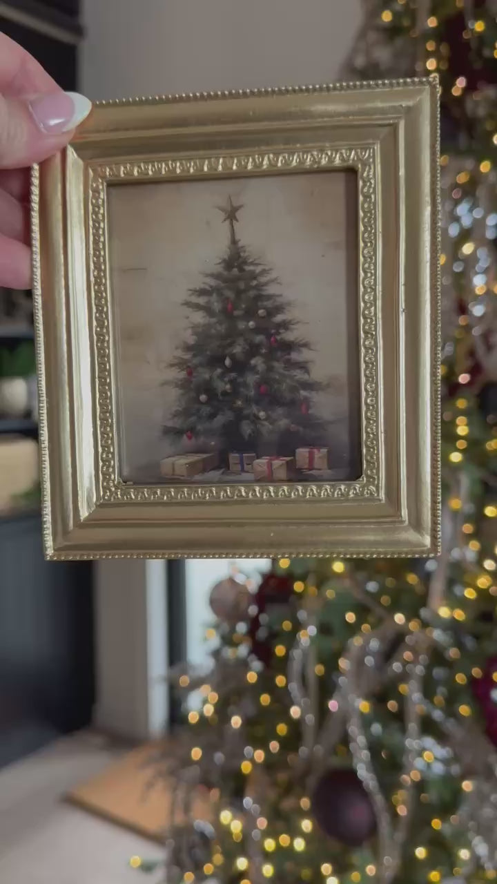 6" Gilded Christmas Framed Art