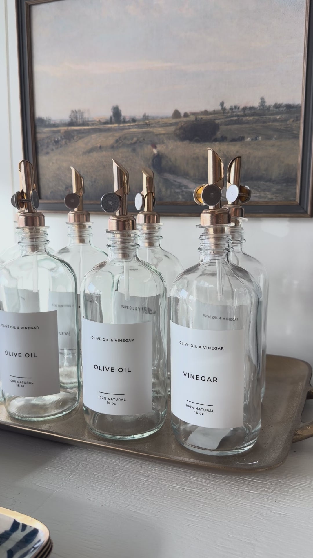 Set of Olive Oil & Vinegar Bottles