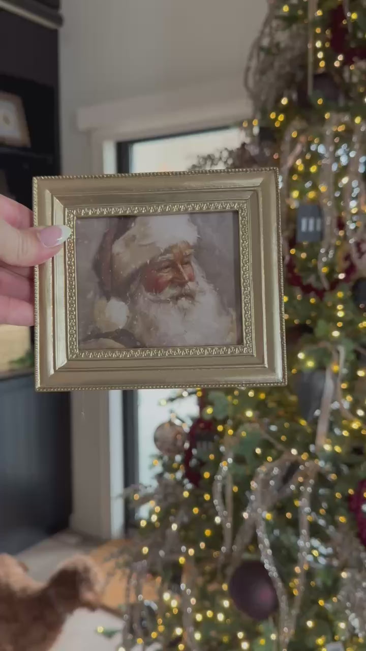 6" Gilded Christmas Framed Art