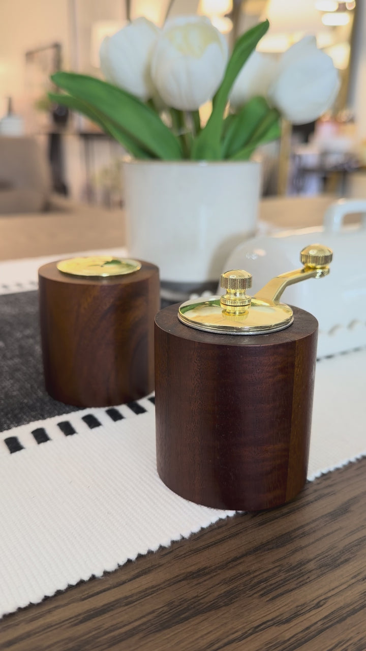 Acacia Wood Salt Shaker & Pepper Mills