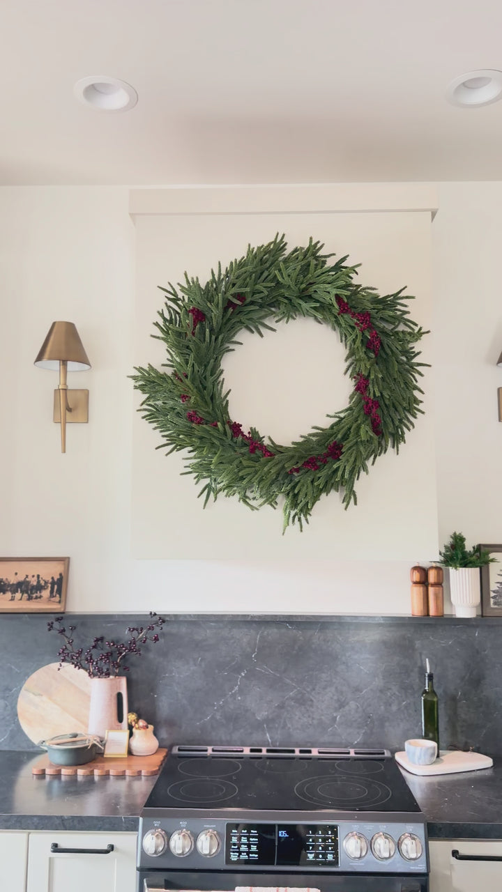 Norfolk Full Real Touch Wreath - 34"