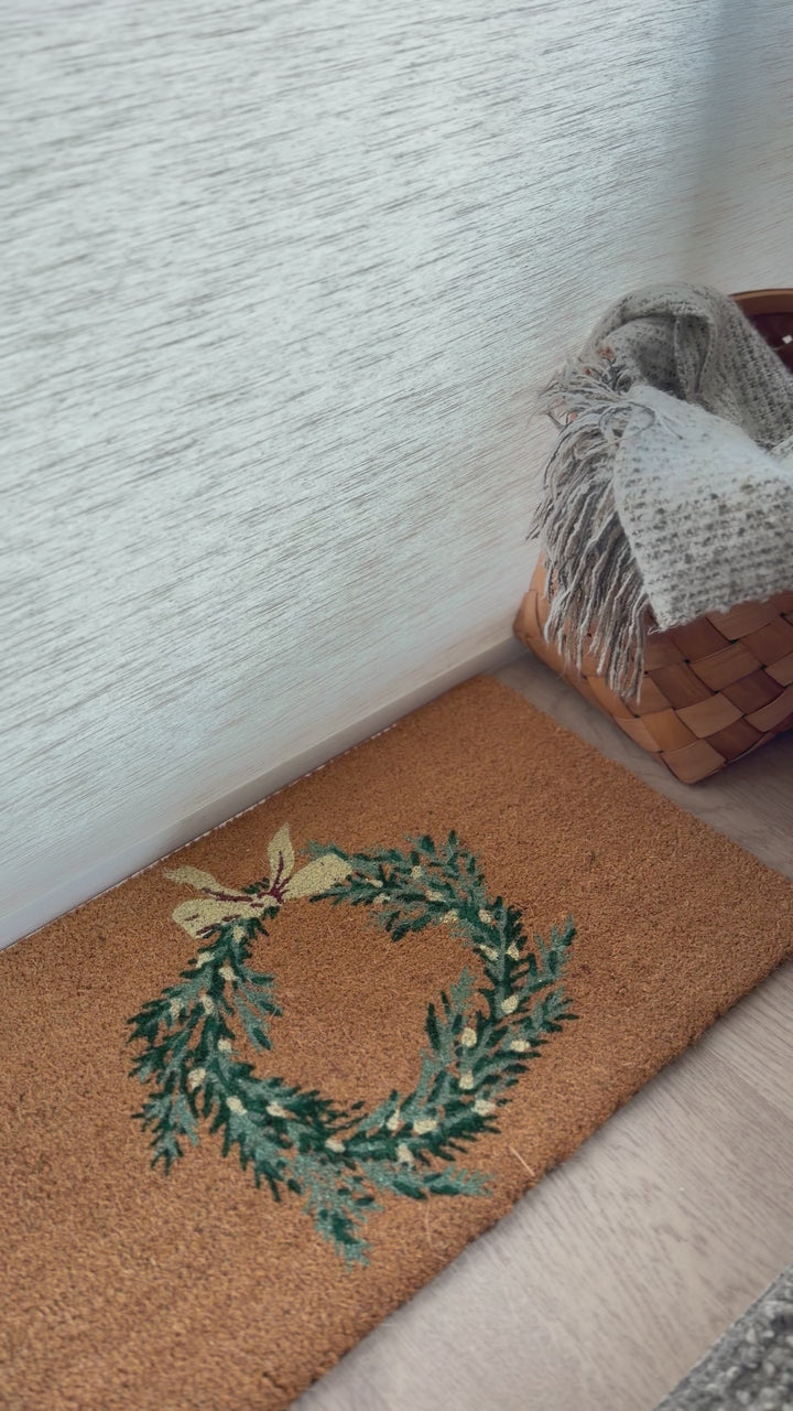 Holiday Wreath Doormat