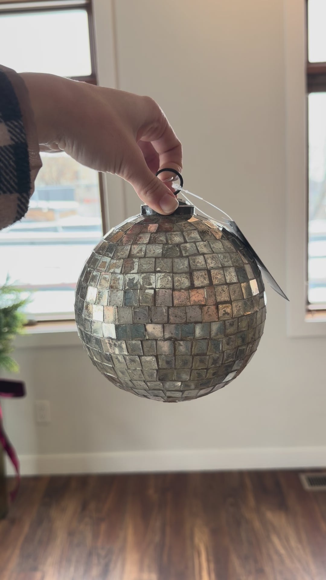 Antiqued Disco Ball Ornament