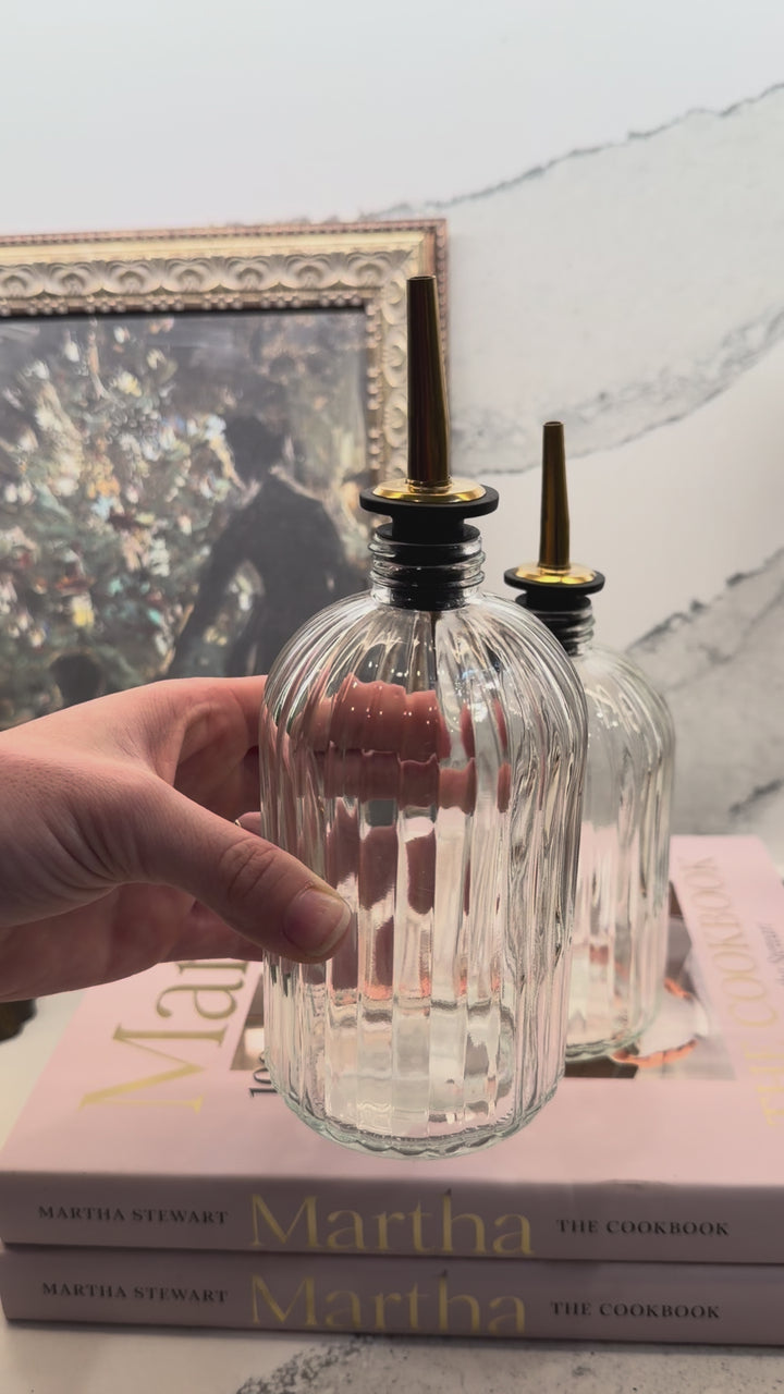Olive Oil & Vinegar Scallop Bottles