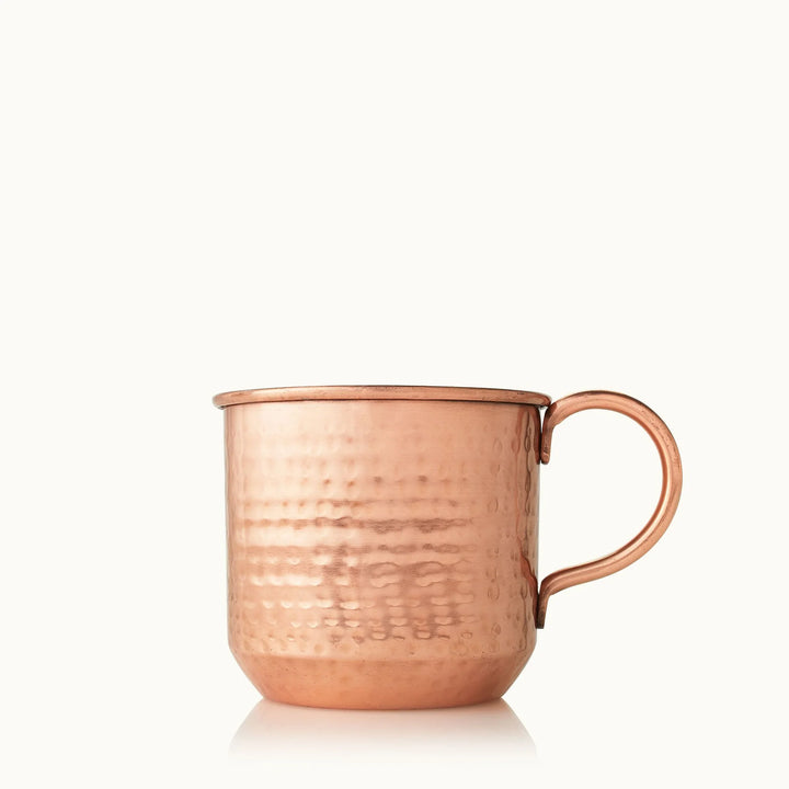Copper mug with a textured surface