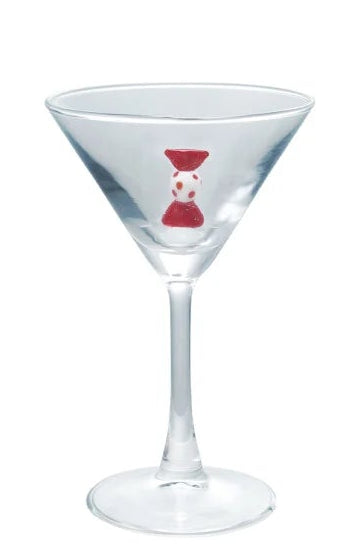 4 oz. Martini Glass with Hand-Blown Holiday Figure, 8 Styles
