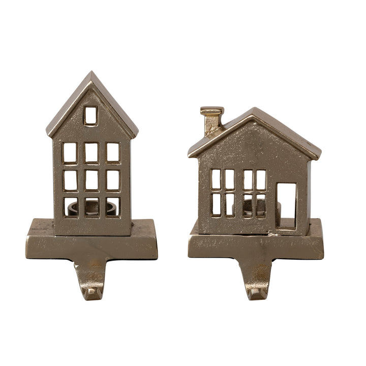 Aluminum House Tealight Stocking Holder