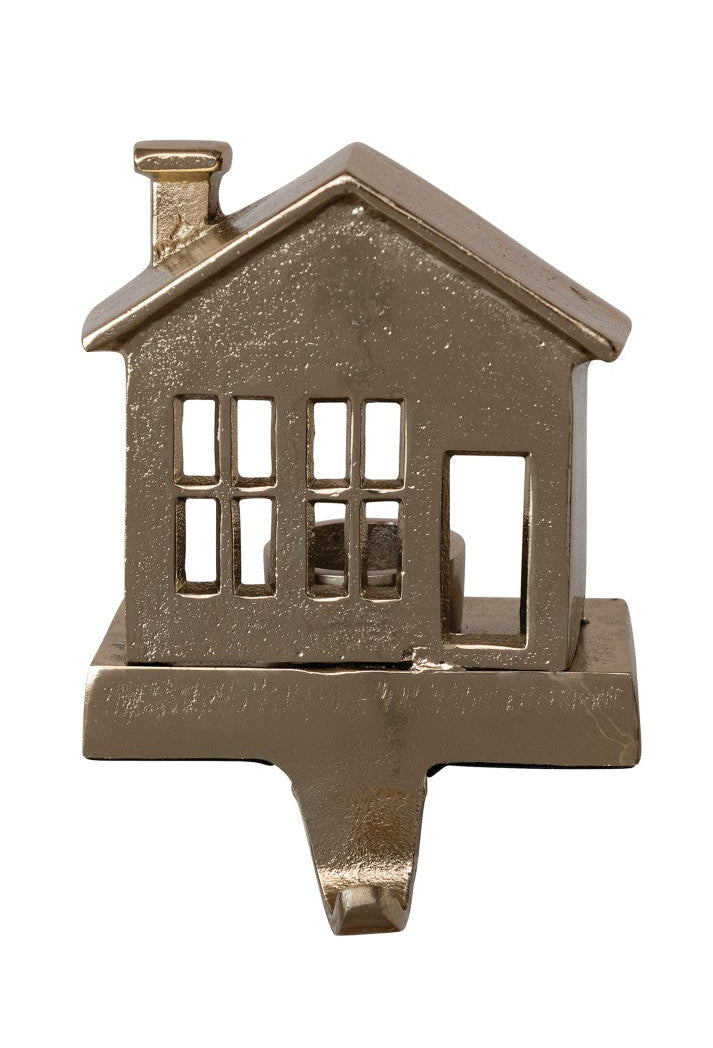 Aluminum House Tealight Stocking Holder