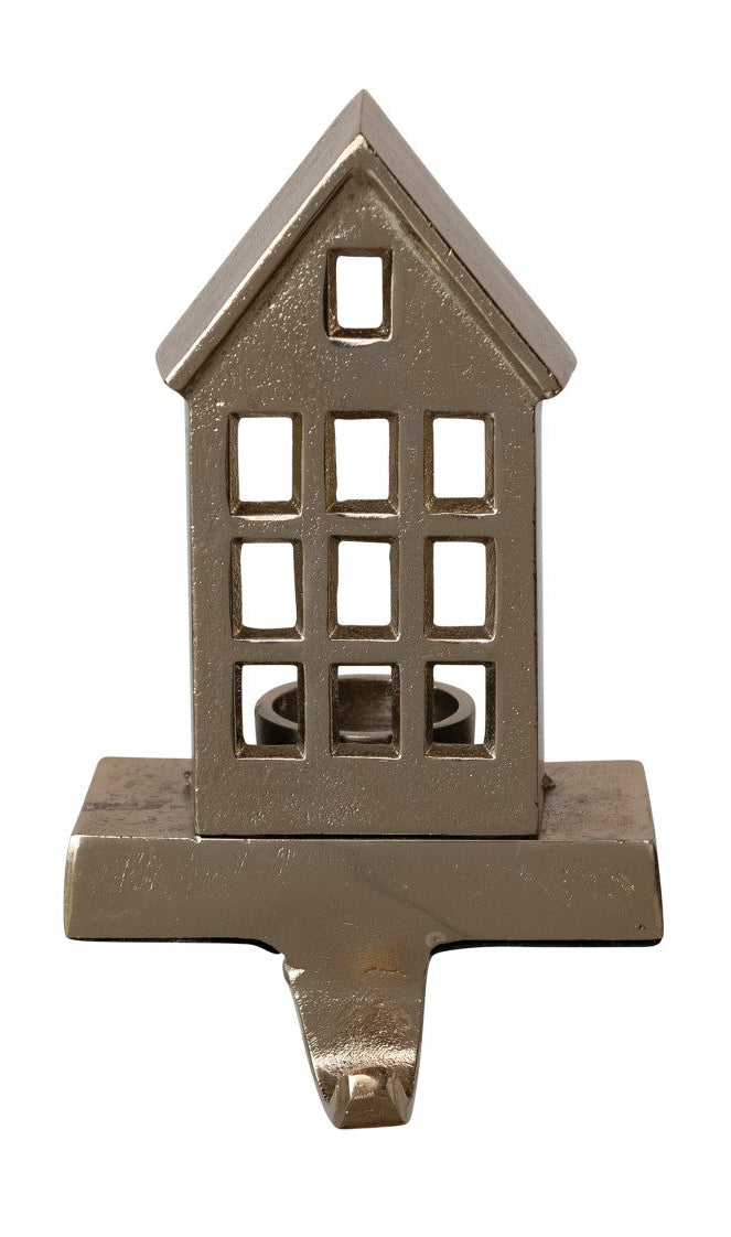 Aluminum House Tealight Stocking Holder