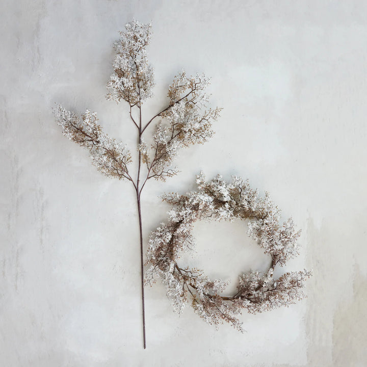 Faux Juniper Branch & Snow Finish