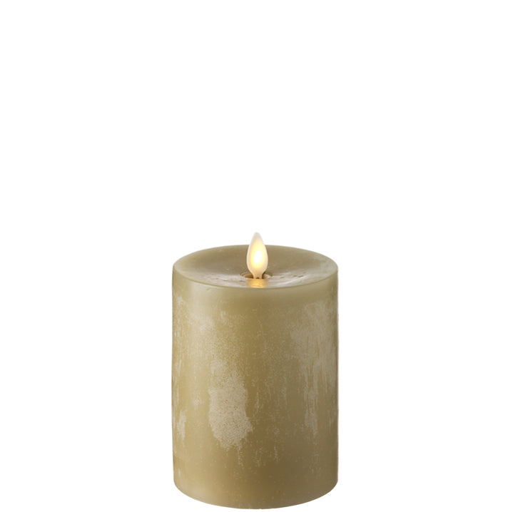 Push Flame Taupe Chalky Pillar