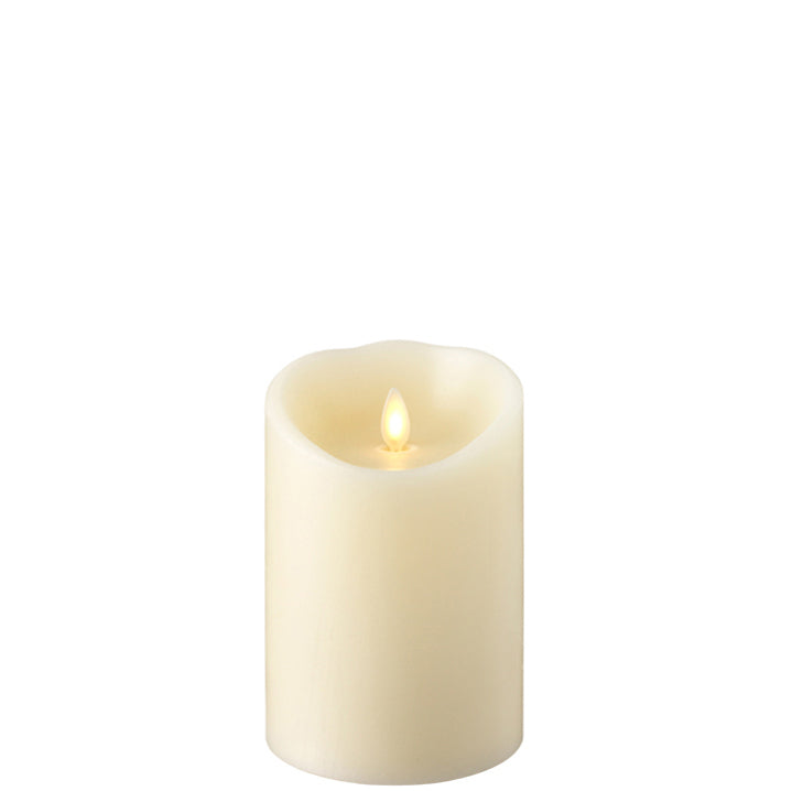Push Flame Ivory Pillar Candle