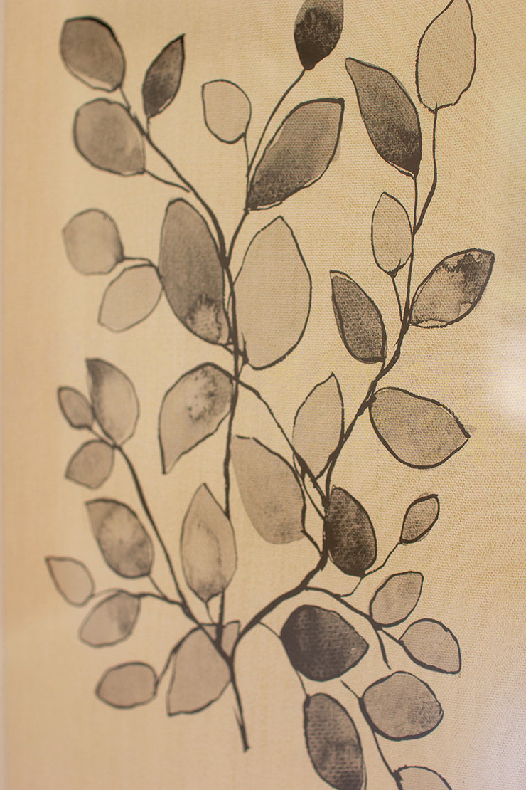 Black Leaf Print