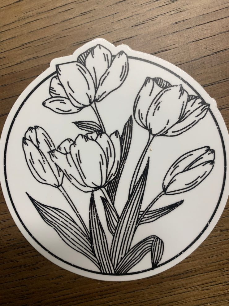 Tulip Circle Sticker