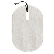 Small Oval Textured Wood Board