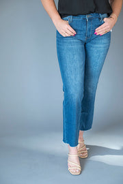 KUT Kelsey High Rise Ankle Flare Jeans