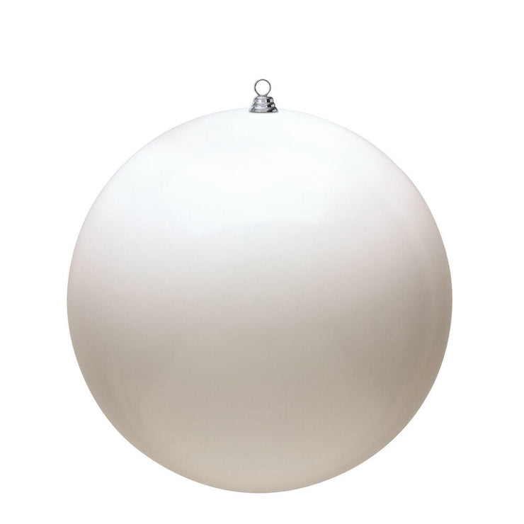 6" White Shiny Ornament