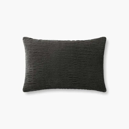Charcoal Waves Down Pillow