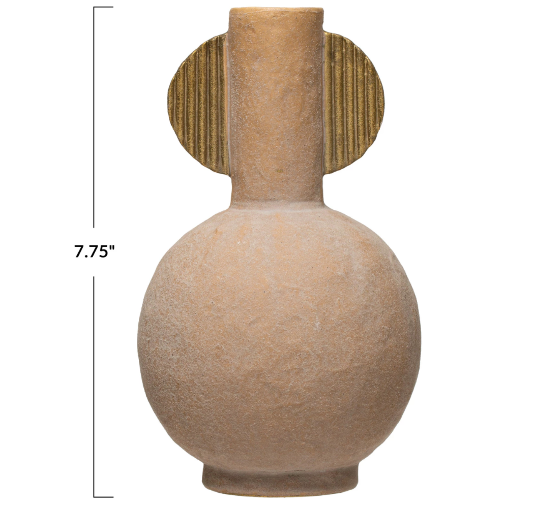 Stoneware Vase, Brown