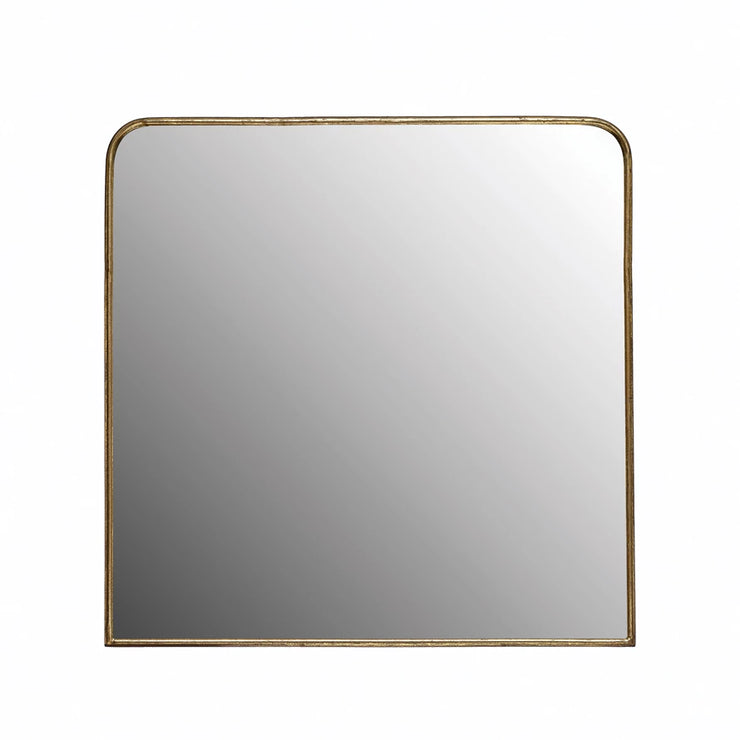 Framed Brass Finish Wall Mirror