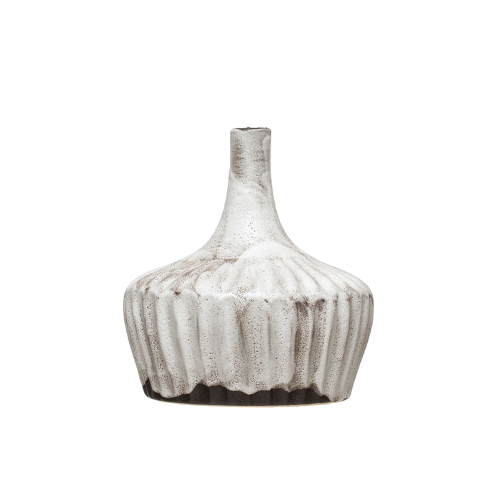 Stoneware Fluted Vase