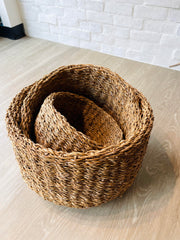 Seagrass Cylindrical Basket