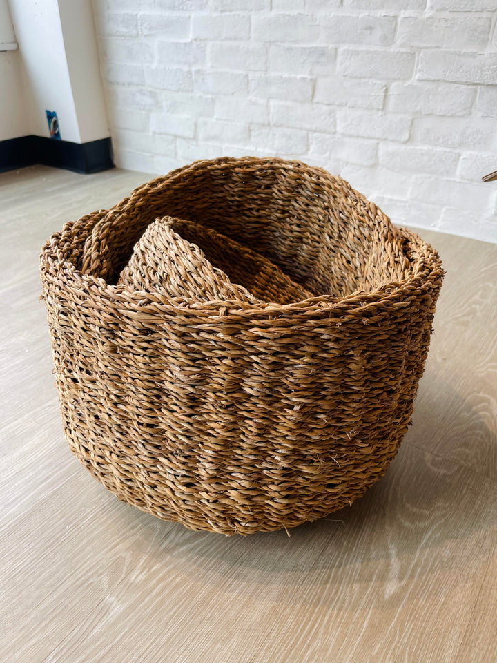 Seagrass Cylindrical Basket