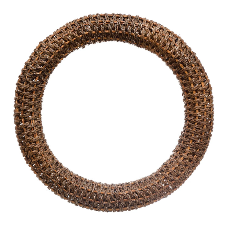 Hand-Woven Faux Wicker & Elm Wreath